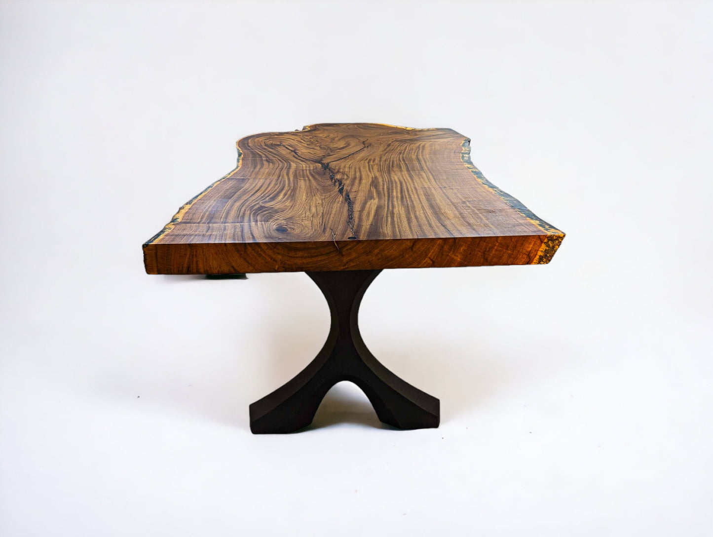 Exotic African Brown Ivory Live Edge Table (L102" x W49")