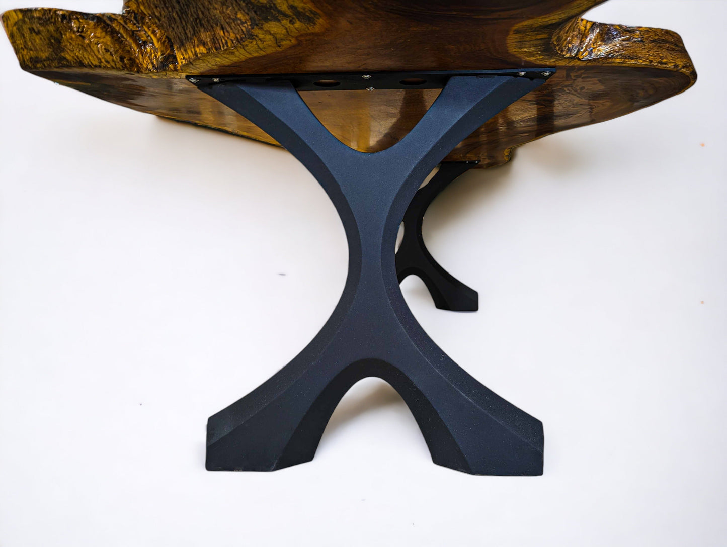 Exotic African Brown Ivory Live Edge Table (L102" x W49")