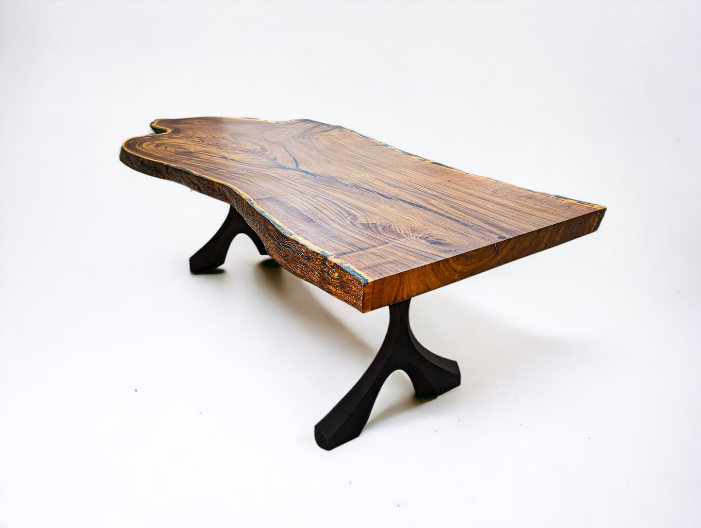 Exotic African Brown Ivory Live Edge Table (L102" x W49")