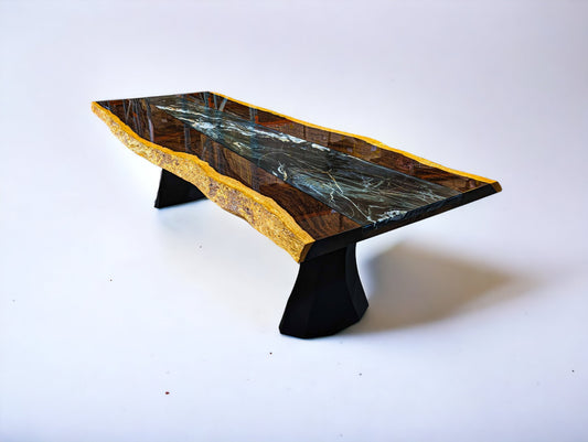 Exotic African Live Edge Leadwood Table (L109" x W40")
