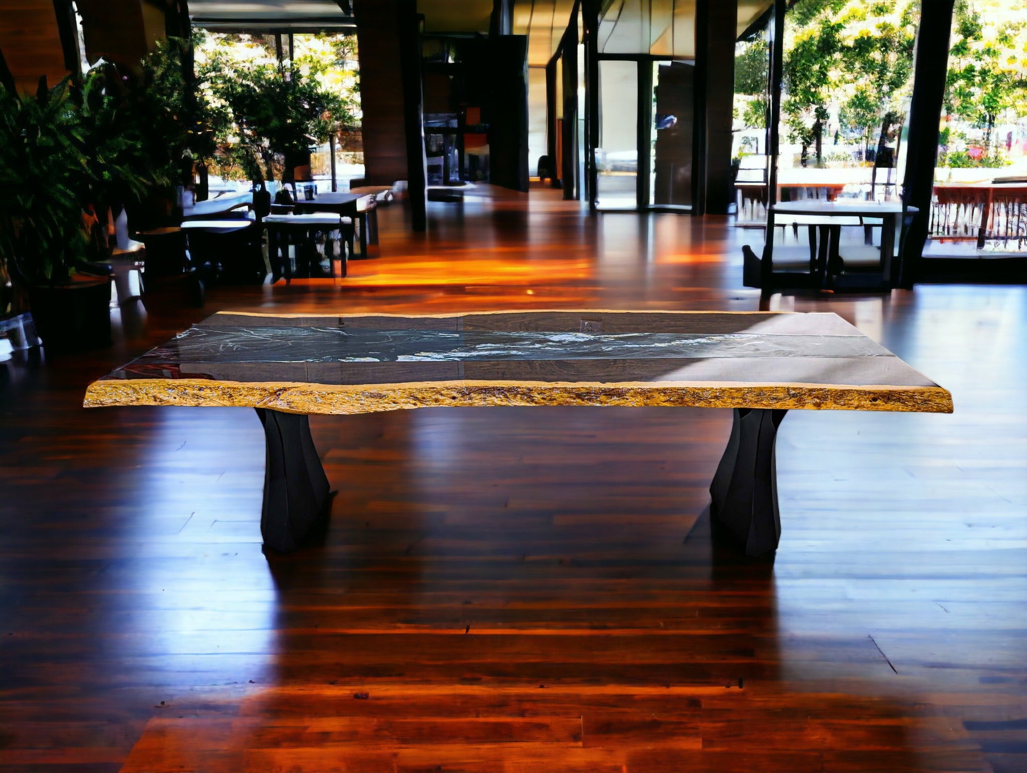 Exotic African Live Edge Leadwood Table (L109" x W40")