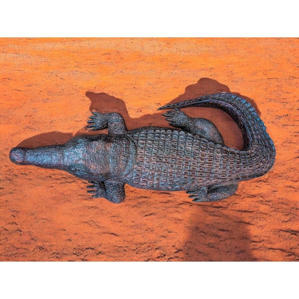 Hand-Carved Ironwood Alligator Carving