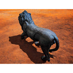 Hand-Carved 67" Ironwood Lion Carving