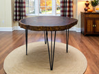 Leadwood Live Edge Round Kitchen Dining Table (37.80" x 38.58" x 2.76")