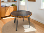 Leadwood Live Edge Round Kitchen Dining Table (37.80" x 38.58" x 2.76")