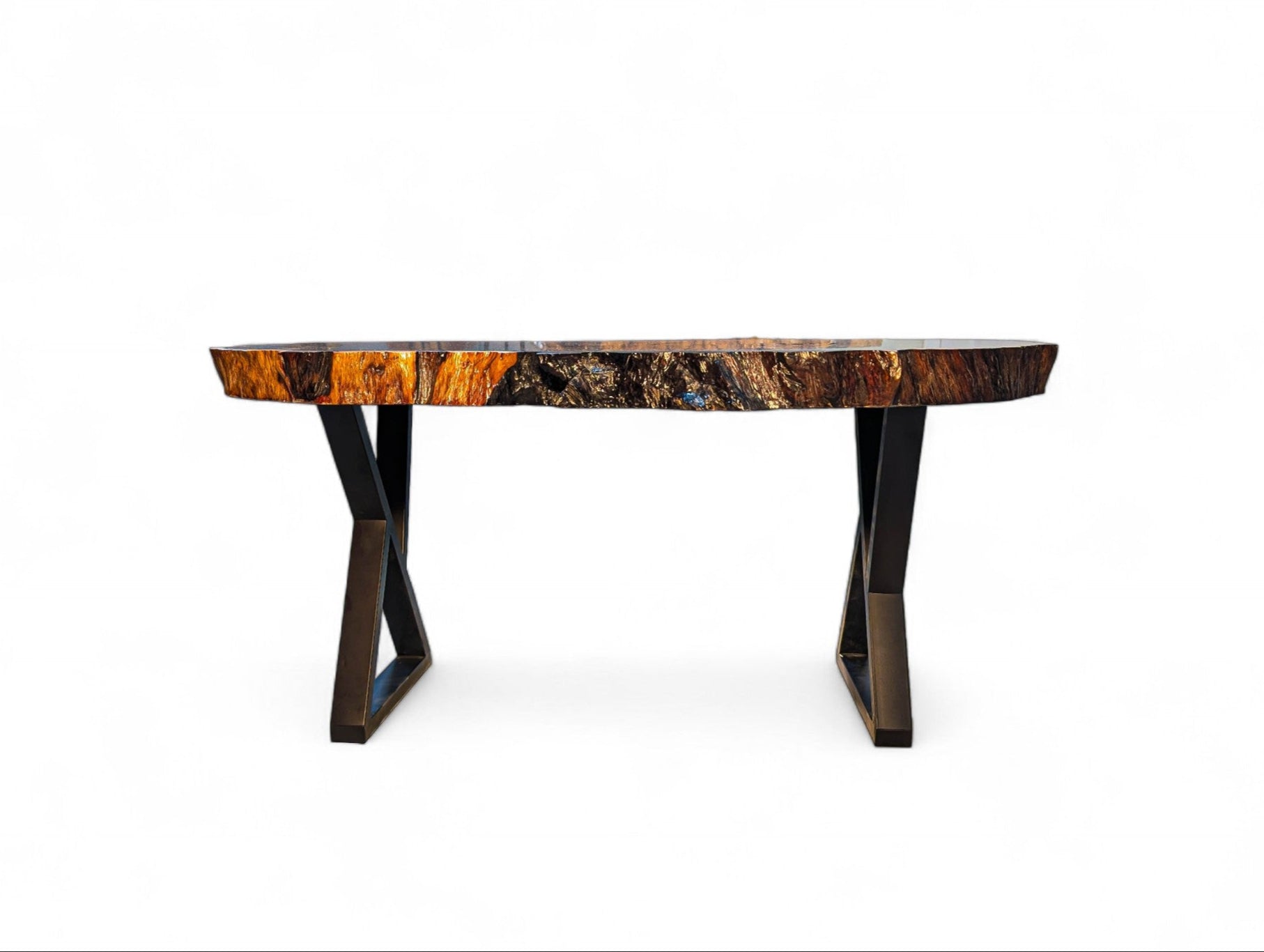 Decorative table with a unique design on a white background