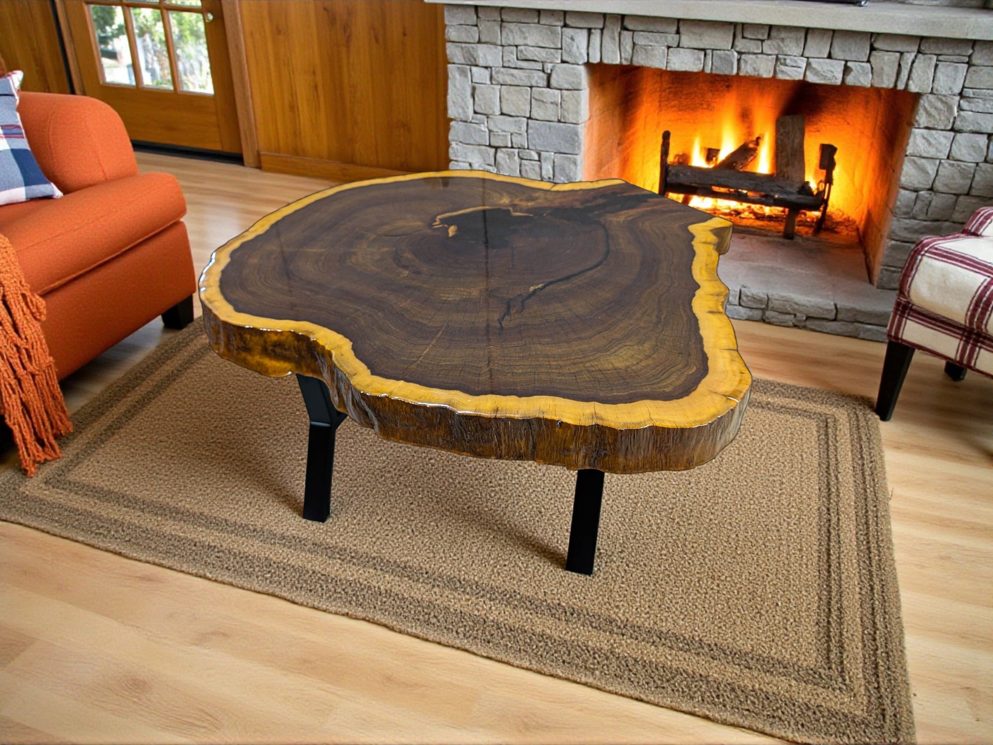 Leadwood Live Edge Coffee Table (33.86" x 29.53" x 2.76")