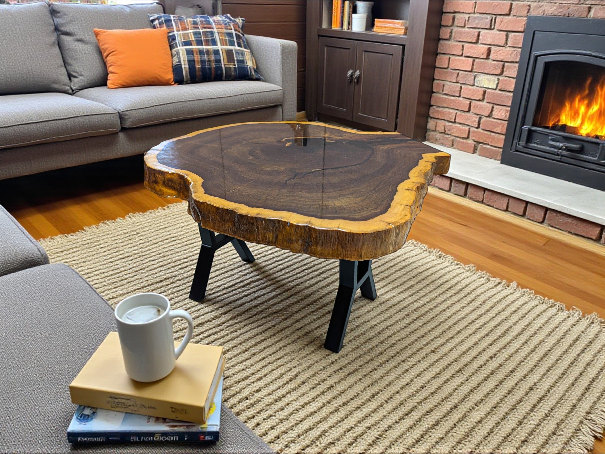 Leadwood Live Edge Coffee Table (33.86" x 29.53" x 2.76")
