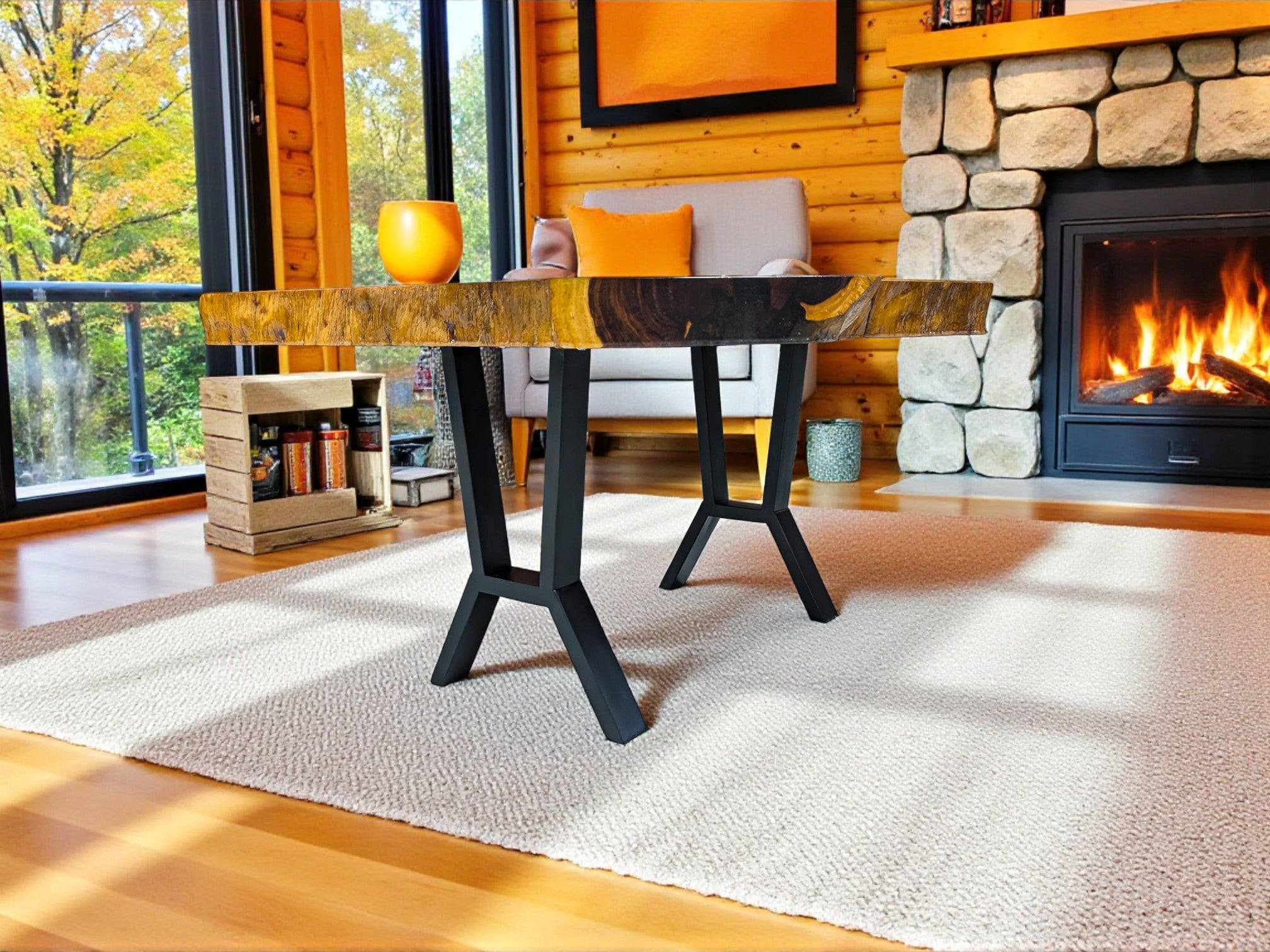 Leadwood Live Edge Coffee Table (33.86" x 29.53" x 2.76")