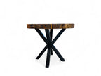 Leadwood Live Edge Round Dining Table (38.19" x 38" x 3.15") with Pedestal Style Legs