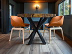 Leadwood Live Edge Round Kitchen Dining Table (39.37" x 38.19" x 3.15")