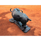 Hand-Carved Ironwood Buffalo Carving