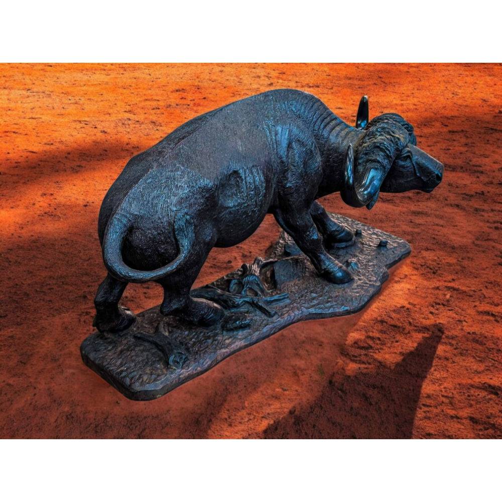 Hand-Carved Ironwood Buffalo Carving