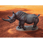 Hand-Carved 39" Ironwood Rhinoceros Carving