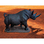 Hand-Carved 39" Ironwood Rhinoceros Carving