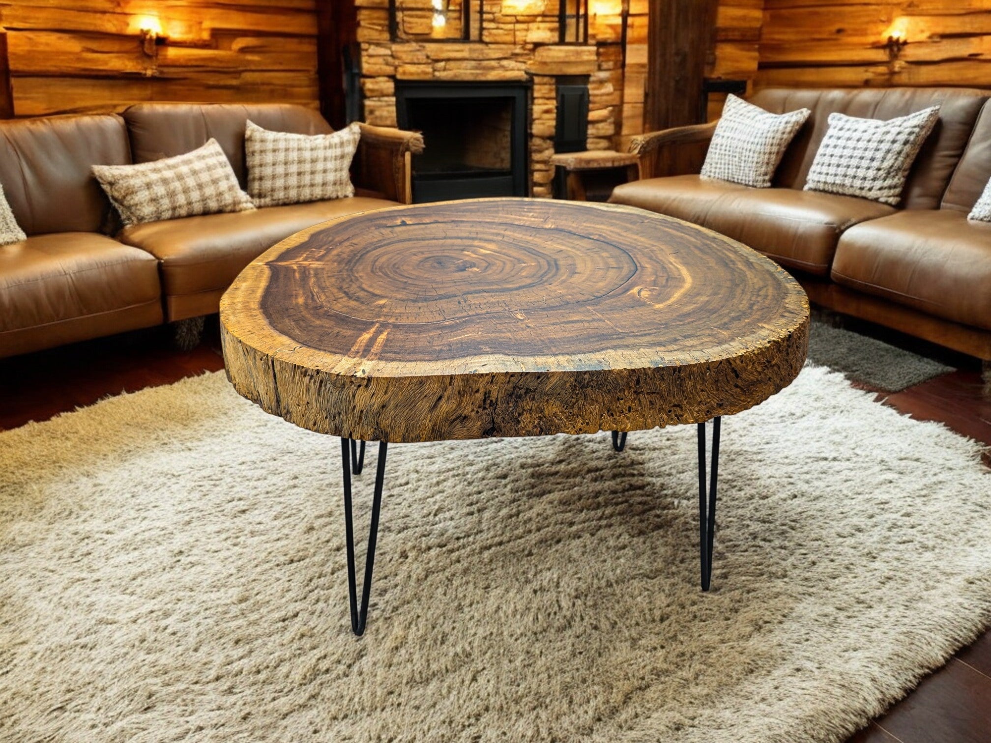 Sandkiaat Live Edge Coffee Table (30" x 28" x 3")