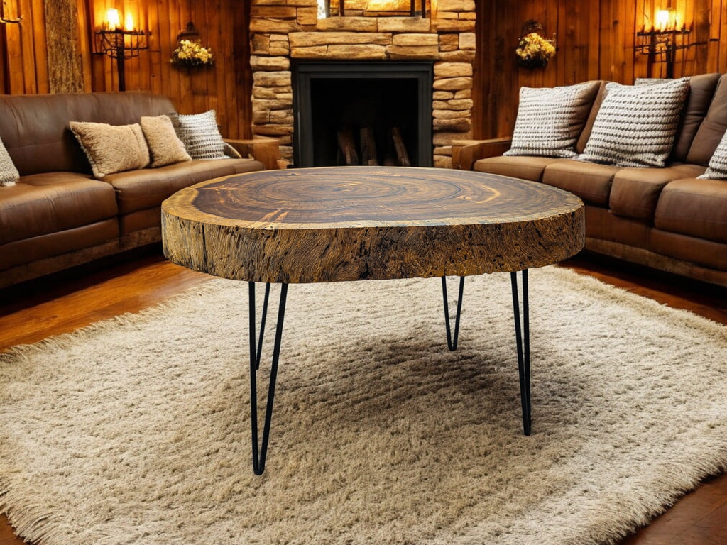Sandkiaat Live Edge Coffee Table (30" x 28" x 3")