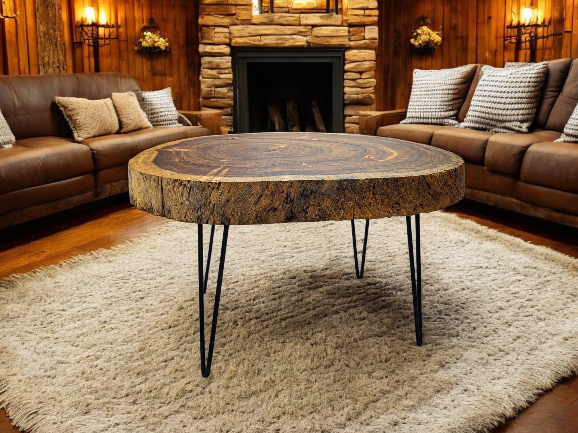 Sandkiaat Live Edge Coffee Table (30" x 28" x 3")