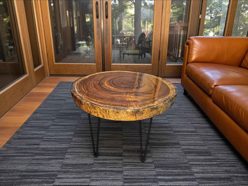 Exotic Sandkiaat Live Edge Coffee Table (30" x 29" x 3") | Authentic African Hardwood Art