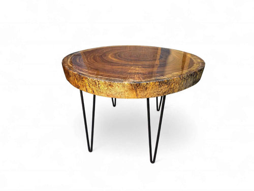 Exotic Sandkiaat Live Edge Coffee Table (30" x 29" x 3") | Authentic African Hardwood Art