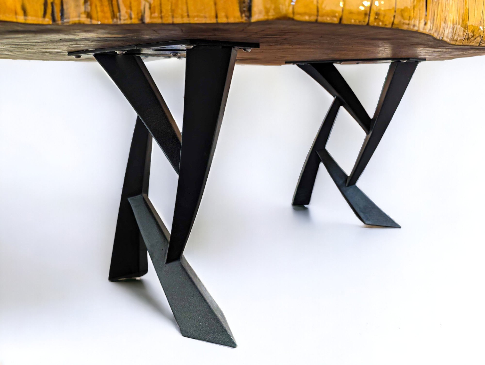 Exotic African Live Edge Brown Ivory Coffee Table (52" x 34")