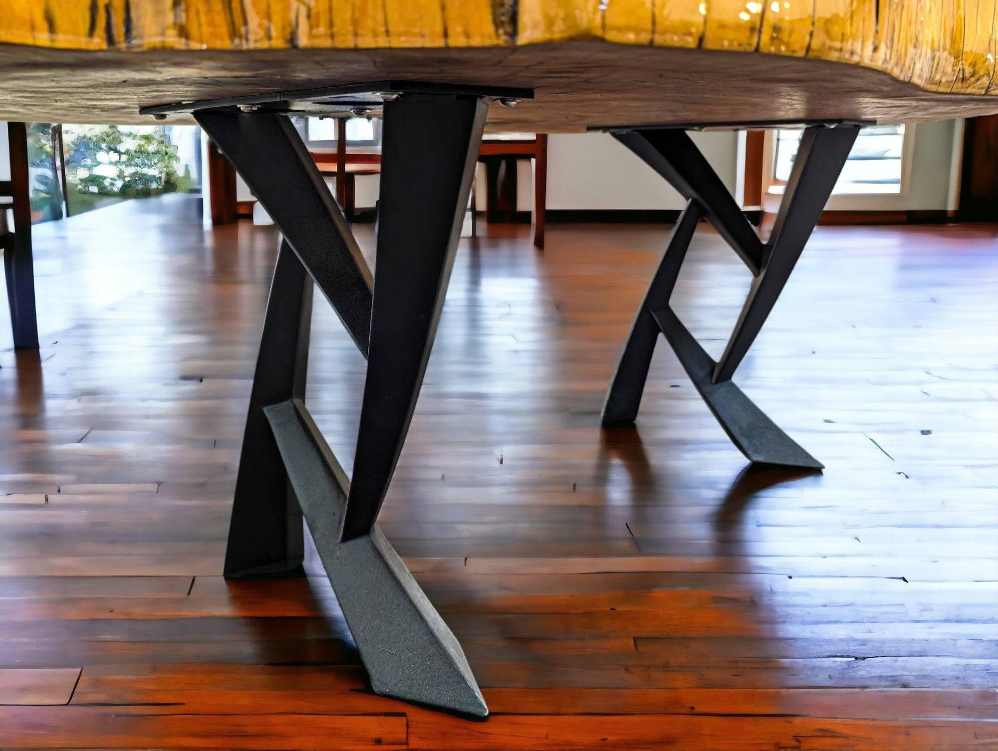 Exotic African Live Edge Brown Ivory Coffee Table (52" x 34")