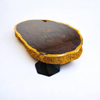 Round African One-of-a-Kind Live Edge Leadwood Coffee Table (39.7" x 28")