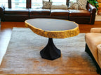 Round African One-of-a-Kind Live Edge Leadwood Coffee Table (39.7" x 28")