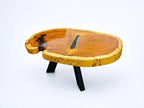 Round Exotic Aged Red Ivory (Brown Ivory) Live Edge Coffee Table (45" x 32")