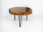 Unique African Live Edge Round Coffee Table (30" x 30")