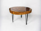 Unique African Live Edge Round Coffee Table (30" x 30")