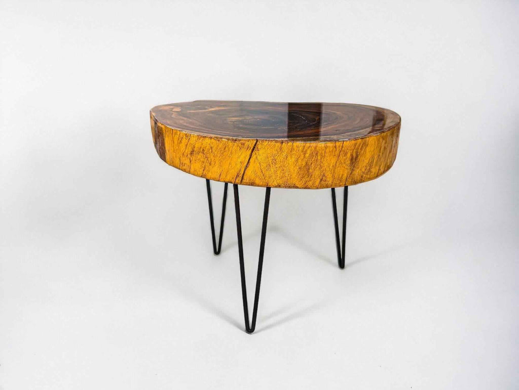 African End Table Exotic African Sandkiaat Live Edge Coffee Table | End Table (25
