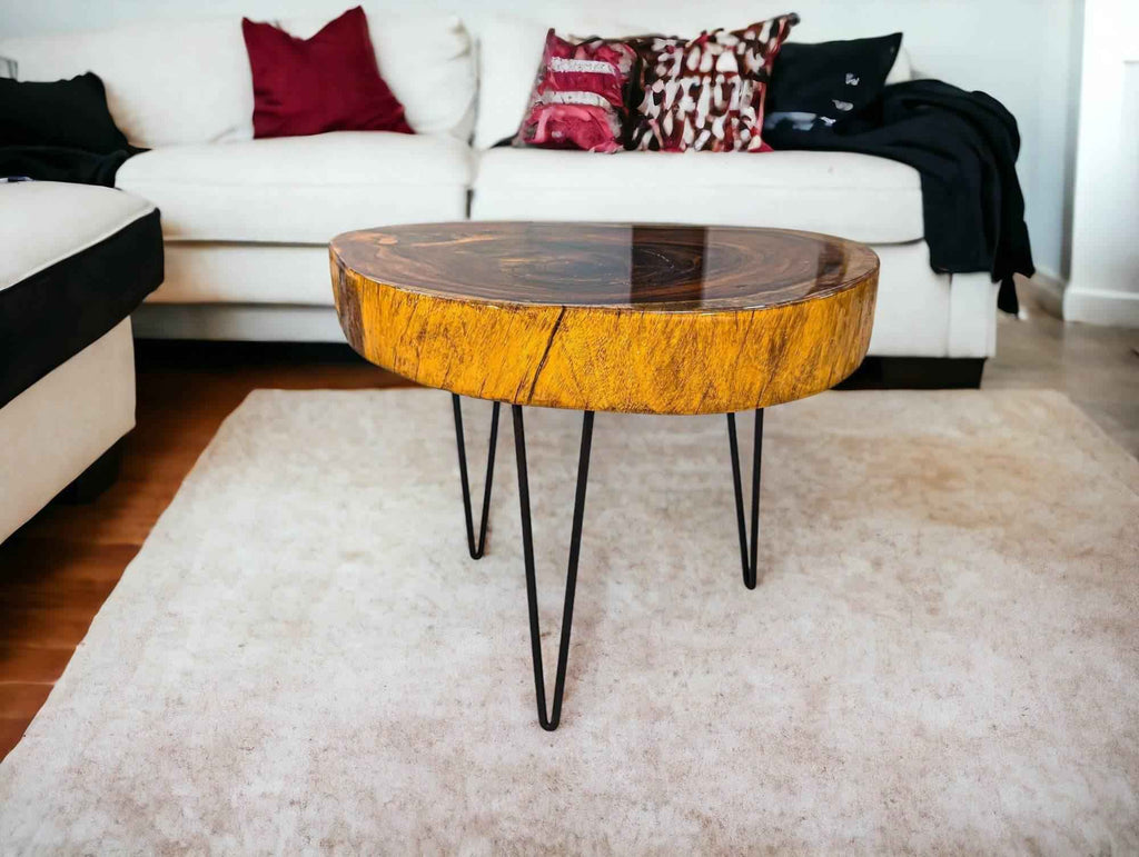 African End Table Exotic African Sandkiaat Live Edge Coffee Table | End Table (25