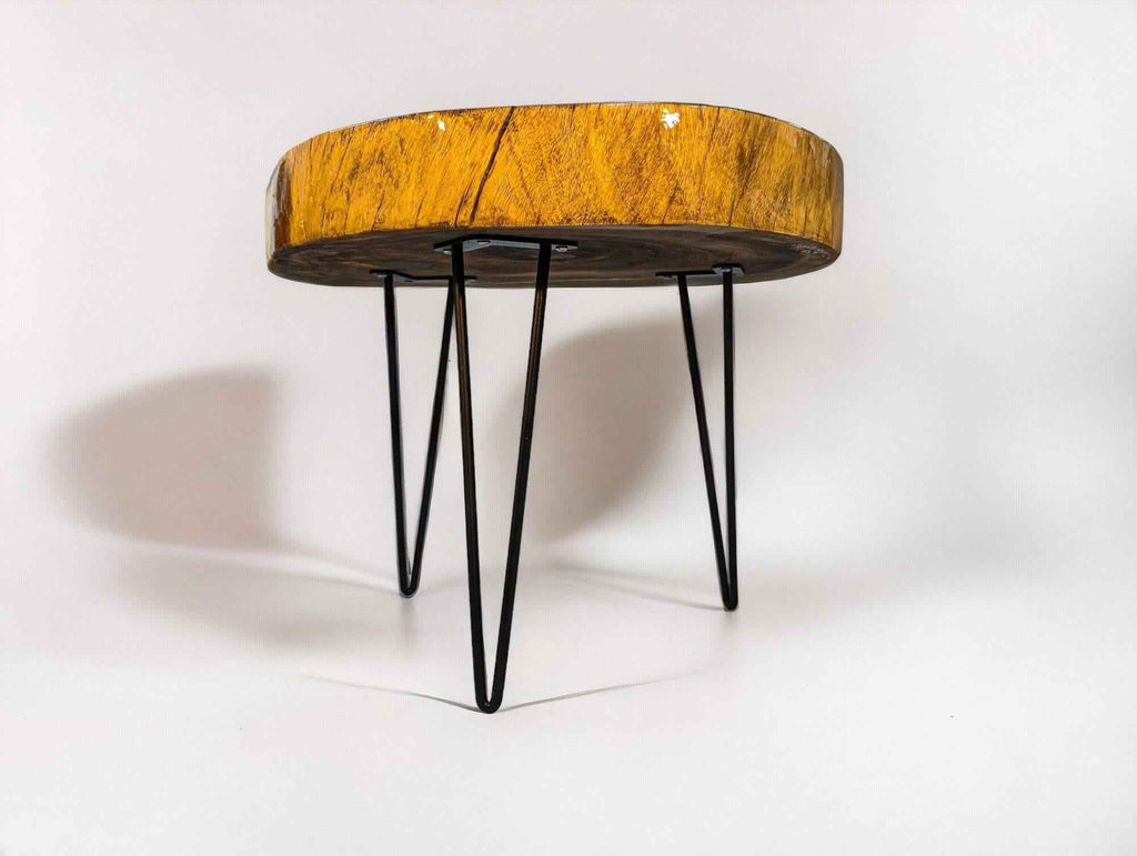 African End Table Exotic African Sandkiaat Live Edge Coffee Table | End Table (25