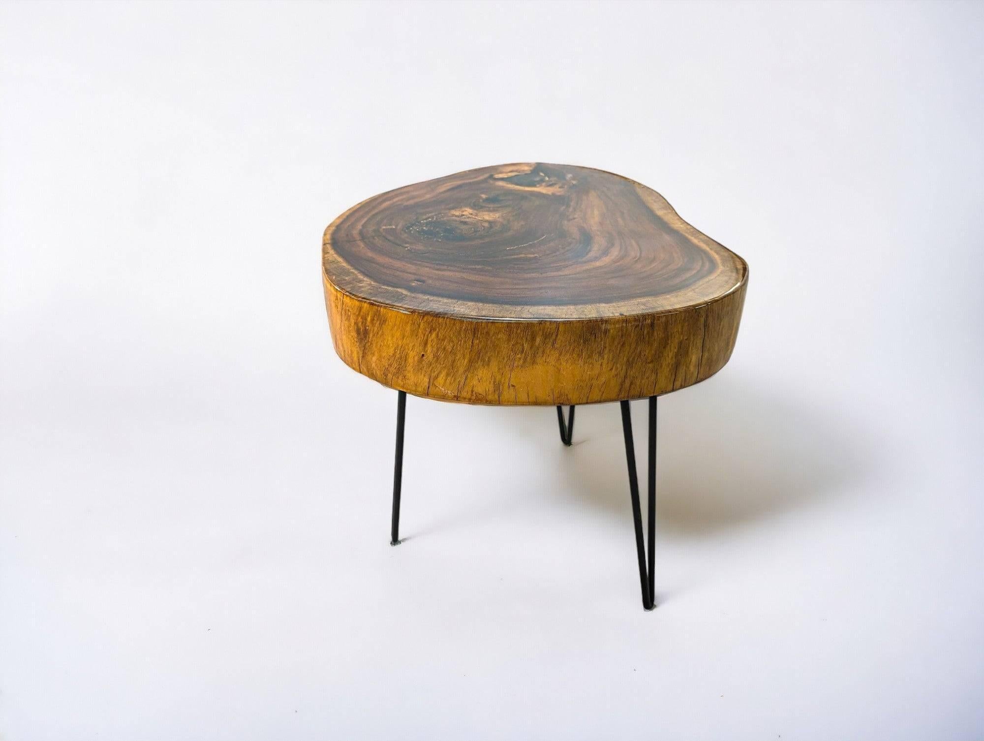 Exotic African Sandkiaat Live Edge Coffee Table | End Table (25" x 18")