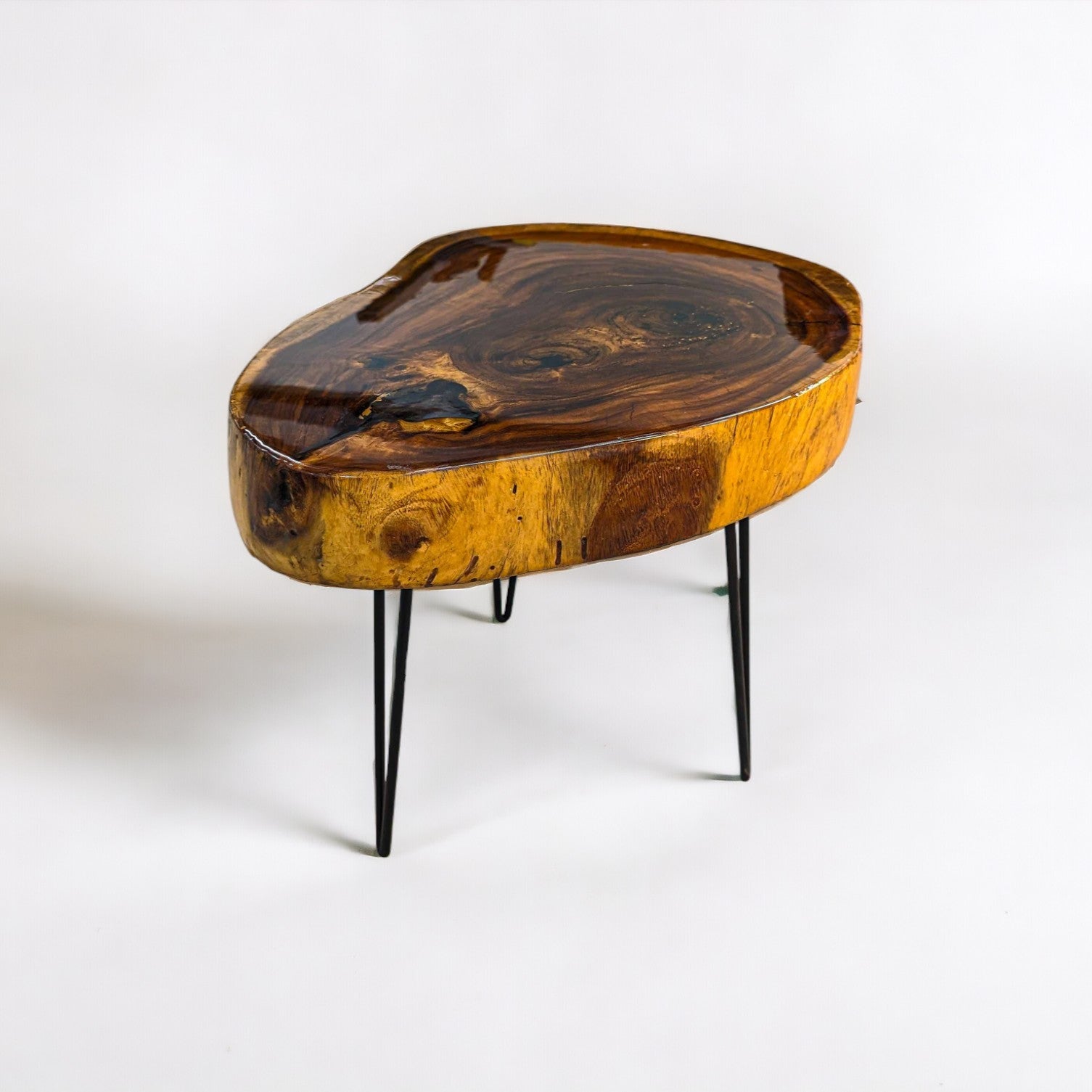 Exotic African Sandkiaat Live Edge Coffee Table | End Table (25" x 18")