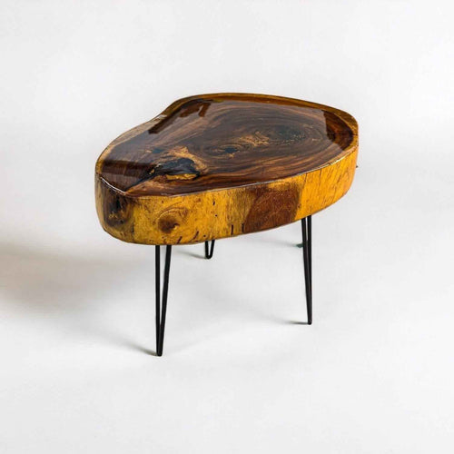 Exotic African Sandkiaat Live Edge Coffee Table | End Table (25" x 18")