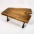 African Live Edge "Y" Shaped Sandkiaat Coffee Table (W37" x L46.5")