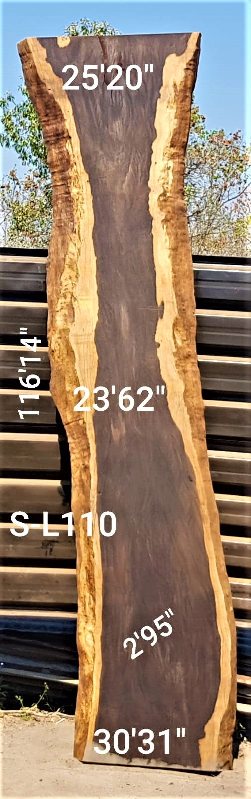 Leadwood Slab (116.14" x 30.31" x 2.95")