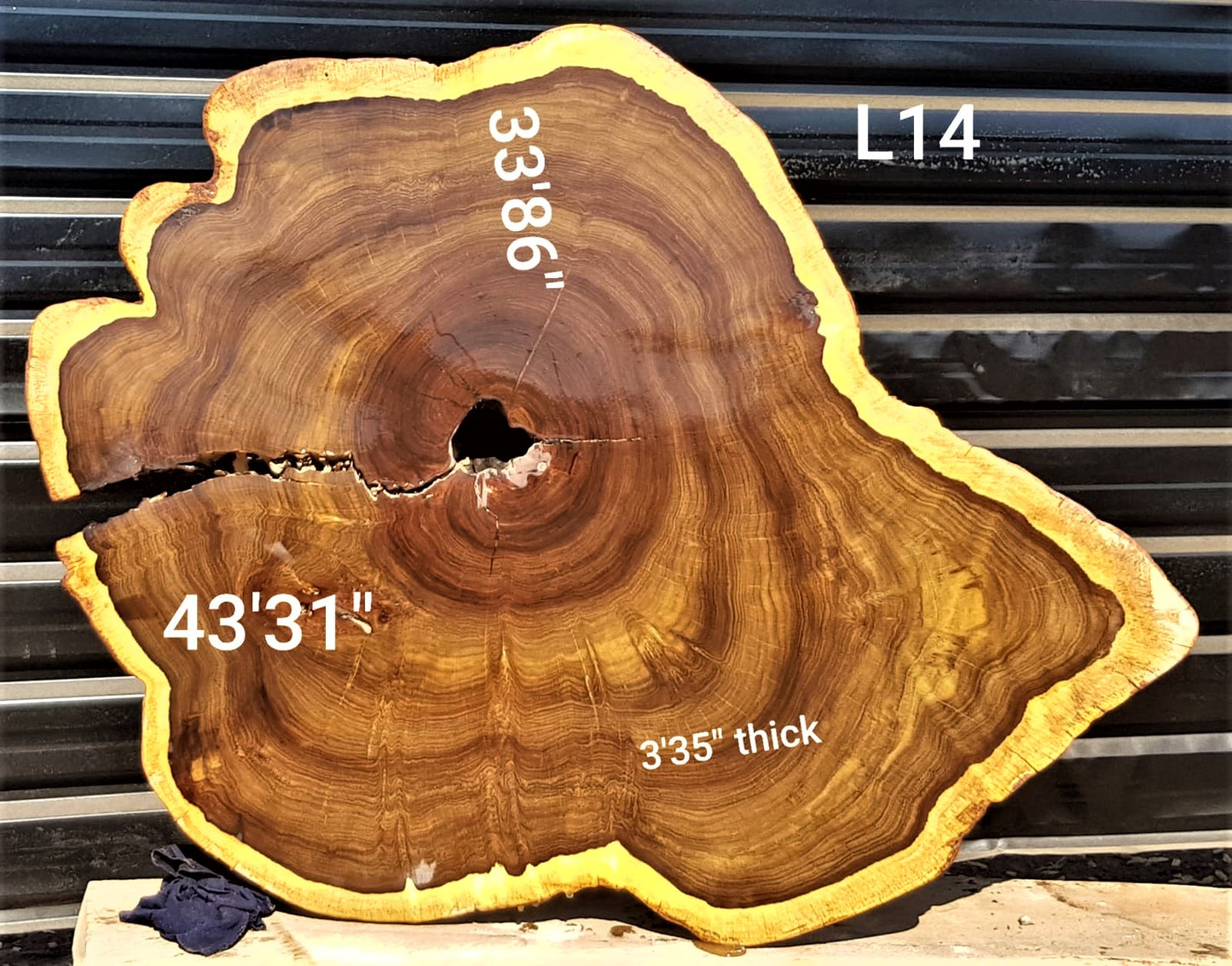 Leadwood Slice (43.31" x 33.86" x 3.35")