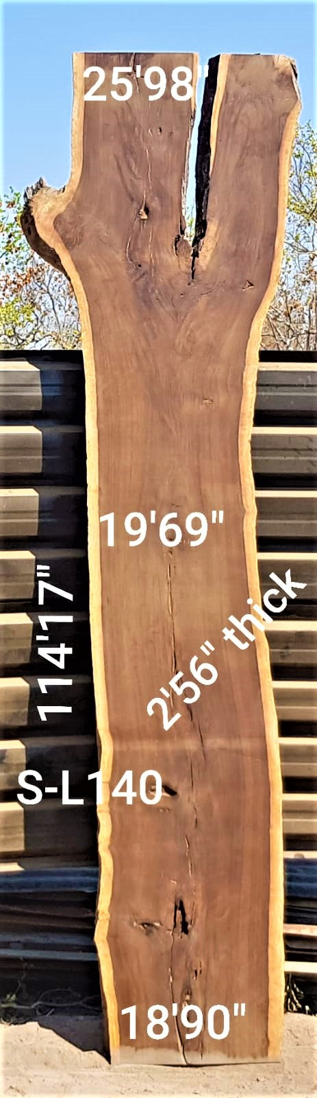 Leadwood Slab (114.17" x 25.98" x 2.56")