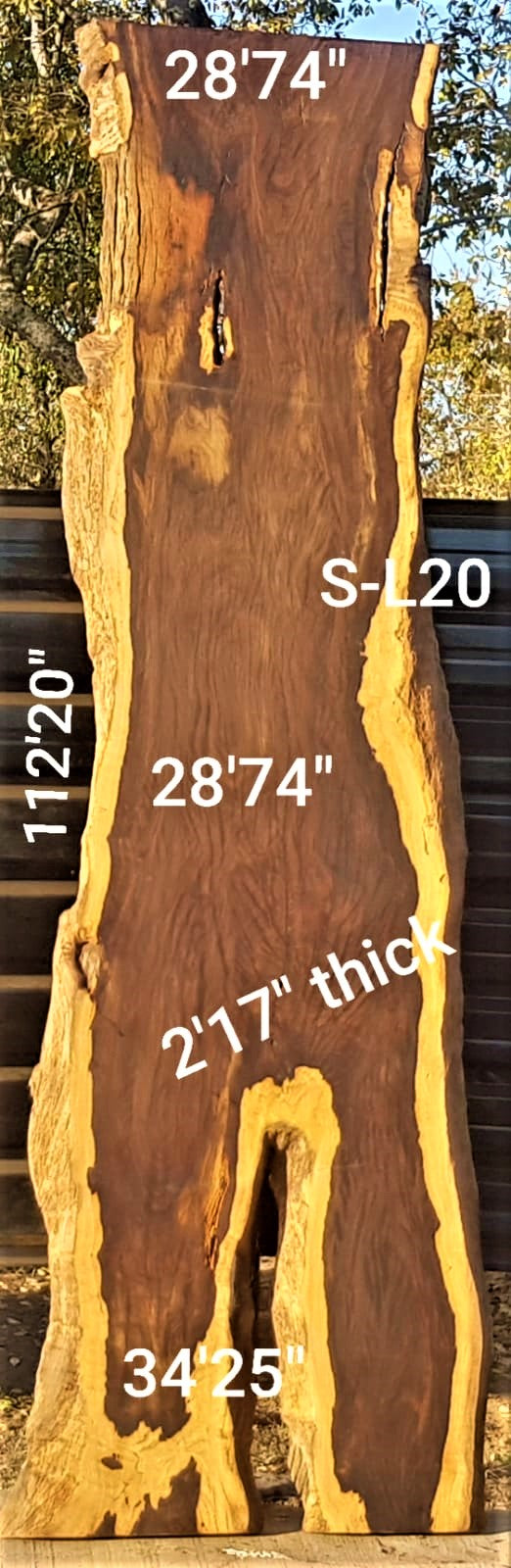 Leadwood Slab (112.20" x 34.25" x 2.17)