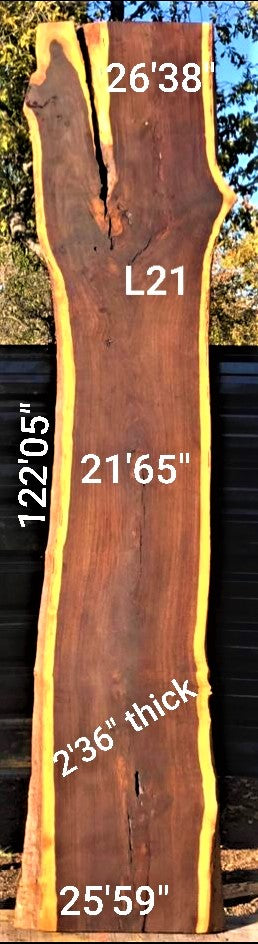 Leadwood Slab (122.05" x 26.38" x 2.36")