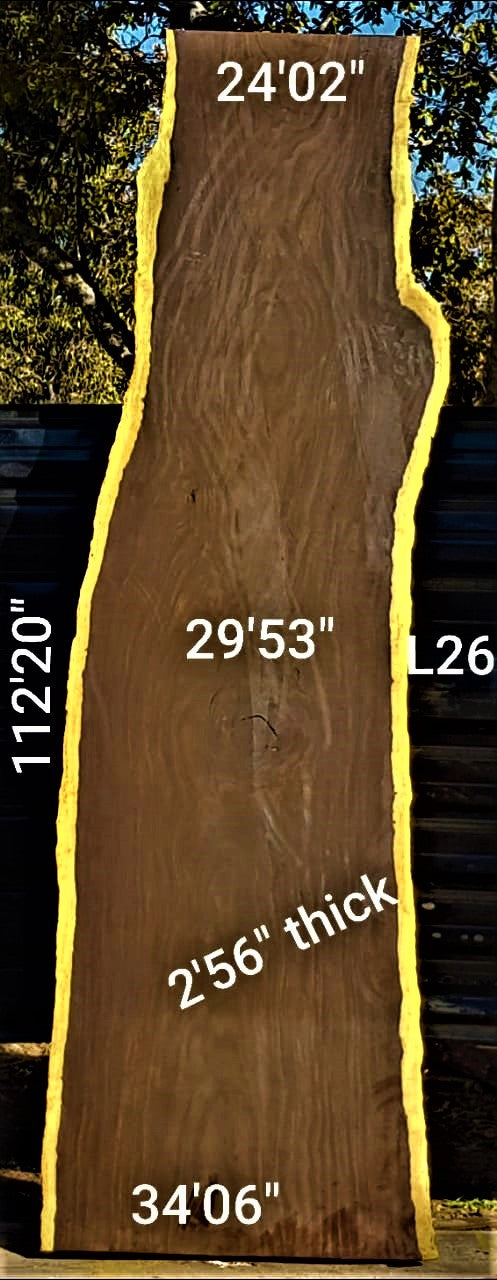 Leadwood Slab (112.20" x 34.06" x 2.56")