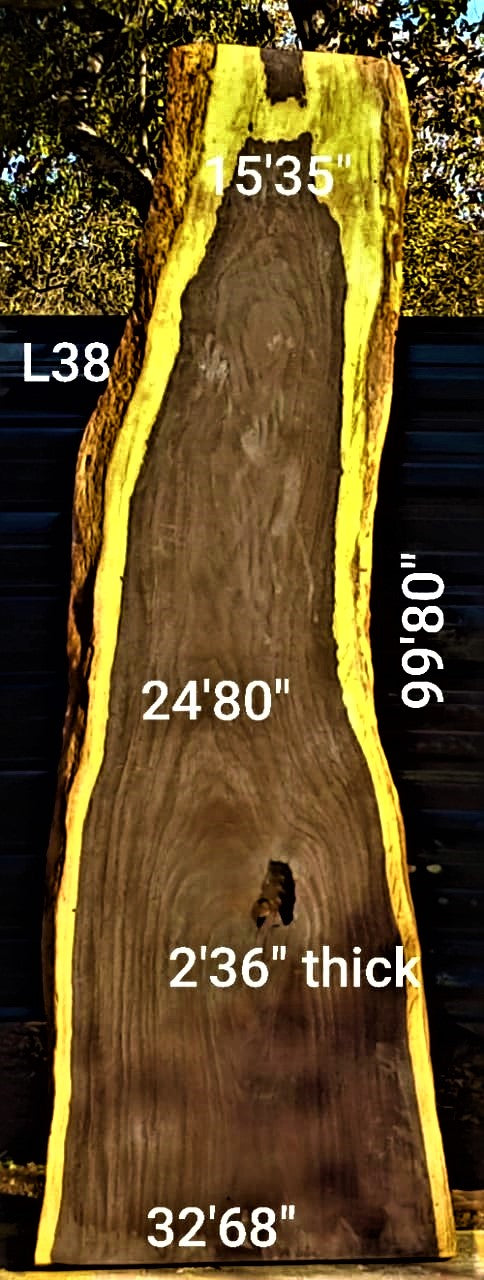 Leadwood Slab (99.80" x 32.68" x 2.36")