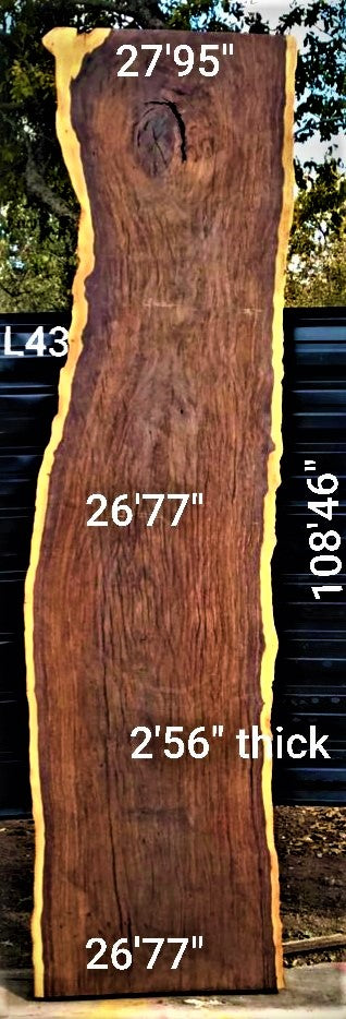 Leadwood Slab (108.46" x 26.77" x 2.56")