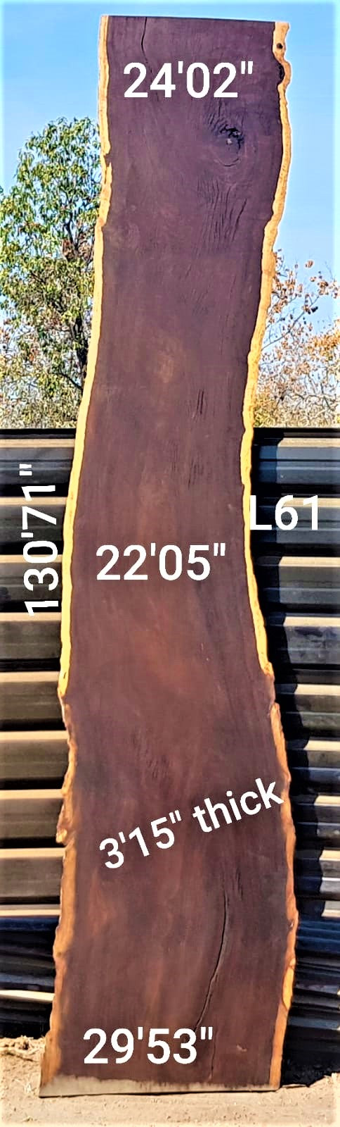 Leadwood Slab (130.71" x 29.53" x 3.15")