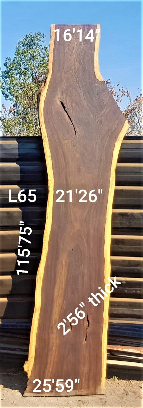 Leadwood Slab (115.75" x 25.59" x 2.56")
