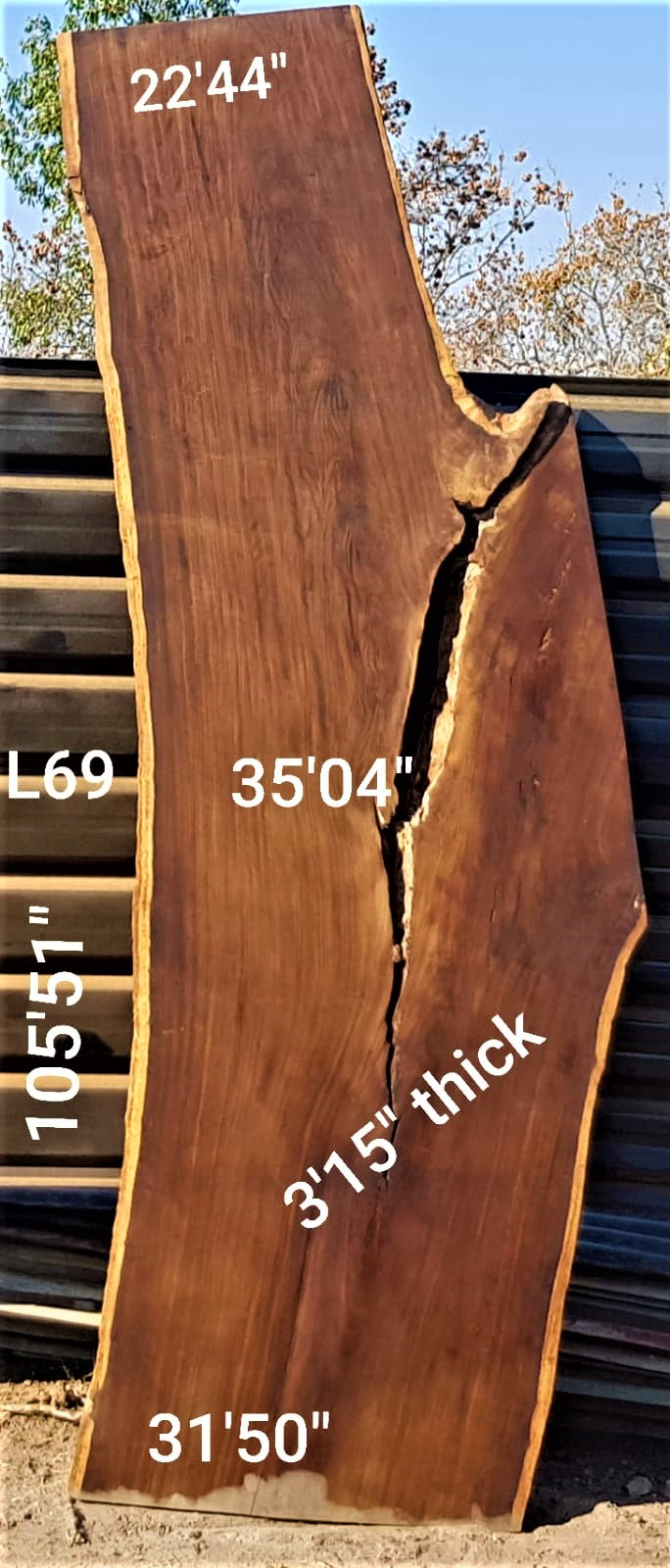 Leadwood Slab (105.51" x 35.04" x 3.15")