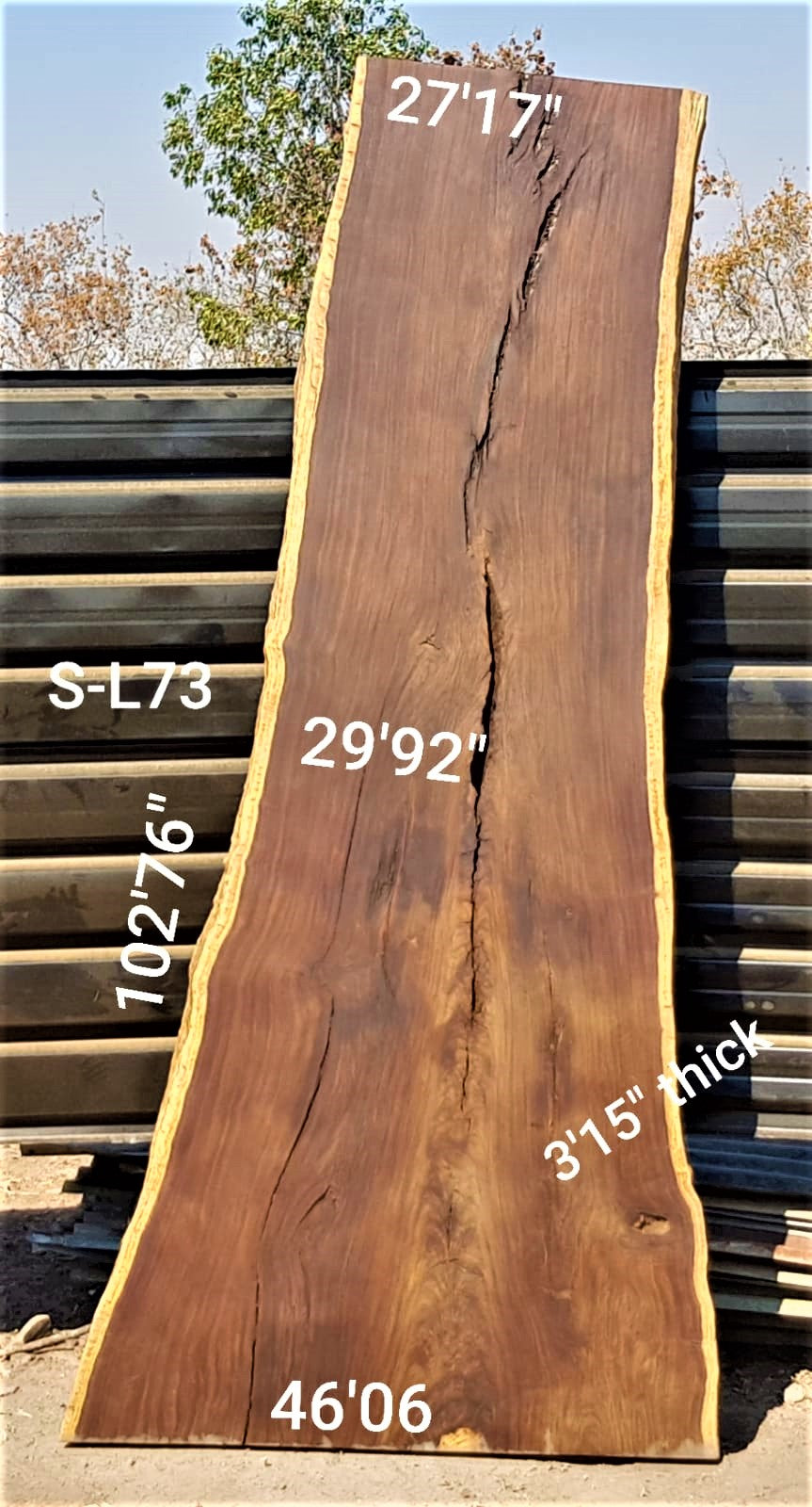 Leadwood Slab (102.76" x 46.06" x 3.15")